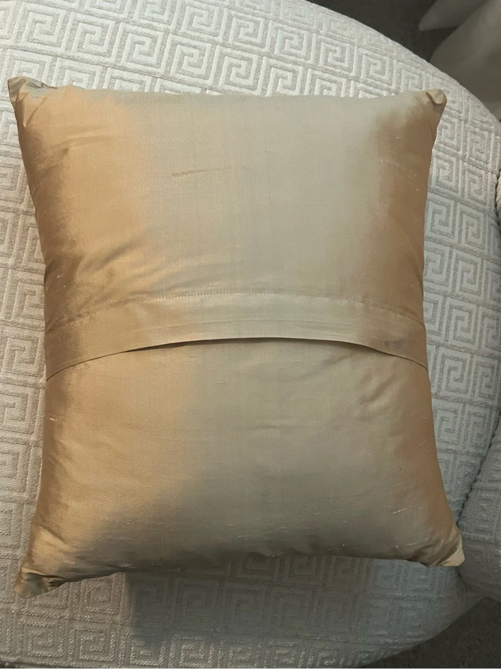 Hand painted Gold Starfish satin Accent Pillow